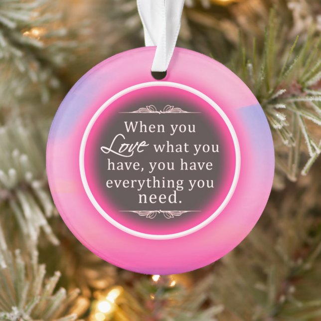 Pink Glow Ring Christmas Ornament (Tree)