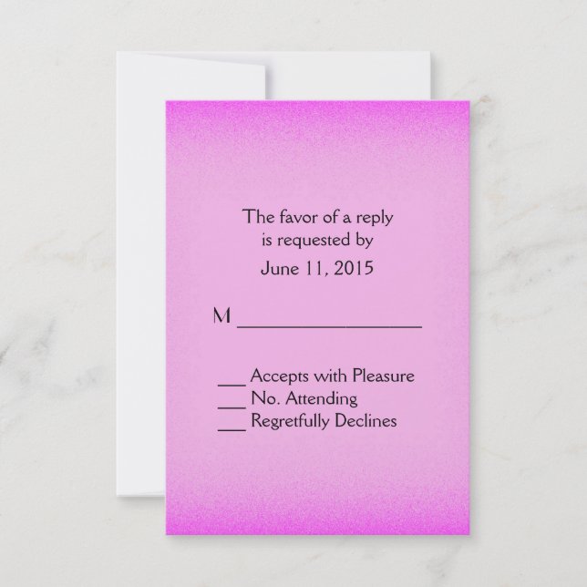 Pink Glow RSVP (Front)