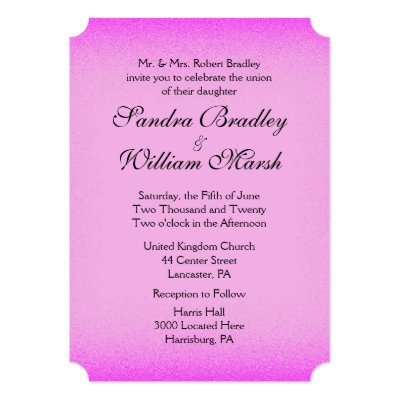 Pink Glow Wedding 5x7 Paper Invitation Card