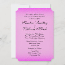 Pink Glow Wedding Invitation 5"x 7"