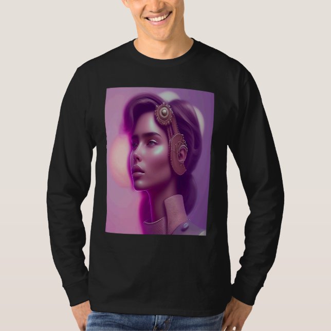 Pink Glow Woman Look Purple Outfit Inspo Orange Vi T-Shirt (Front)