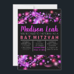 PINK GLOWING STARS Bat Mitzvah Invitation<br><div class="desc">WELCOME!!! I can personally help you with your order! Ask me anything! EVERYTHING is customizable! All my designs are ONE-OF-A-KIND original pieces of artwork designed by me! You can only find them here! Email me requests at: Marlalove@hotmail.com</div>