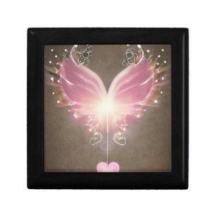 Pink Glowing Wings with Heart Gift Box