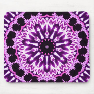 Pink glowstick star mouse pad