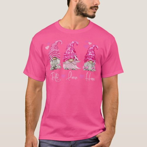 Pink Gnome Breast Cancer Awareness 2424  T_Shirt