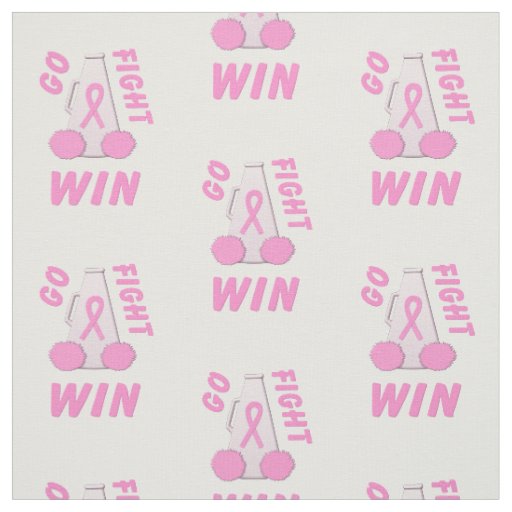 Pink Go Fight Win Megaphone Fabric
