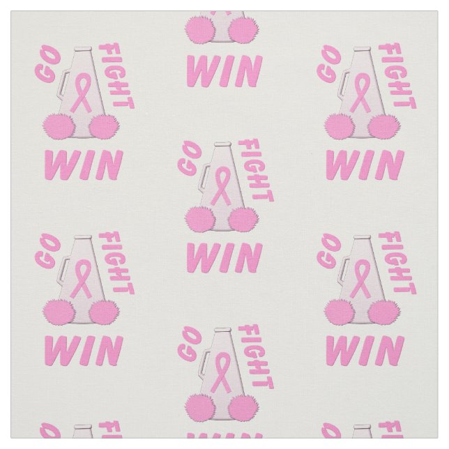 Pink Go Fight Win Megaphone Fabric (Swatch)