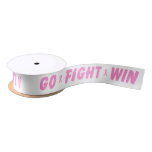 Pink Go Fight Win Satin Ribbon