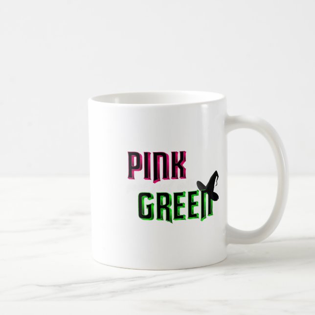 Pink Goes Good With Green  Coffee Mug (Right)