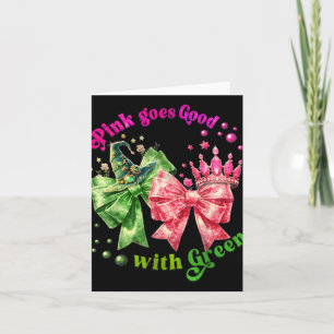 Pink Goes Good With Green Funny Halloween Witch Wo Card