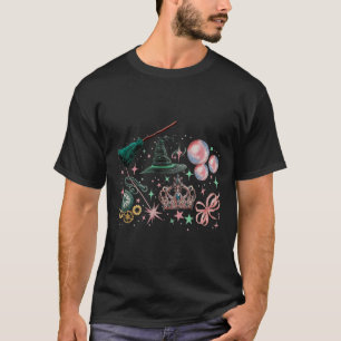 Pink Goes Good With Green Funny Halloween Witch Wo T-Shirt