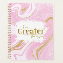 Pink & Gold Aesthetic Affirmation Planner 