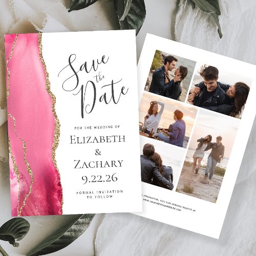 Pink Gold Agate 5_Photo Save the Date