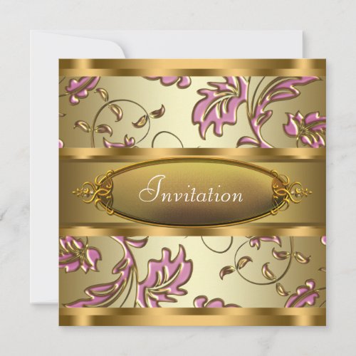 Pink Gold All Occasion Party Invitation