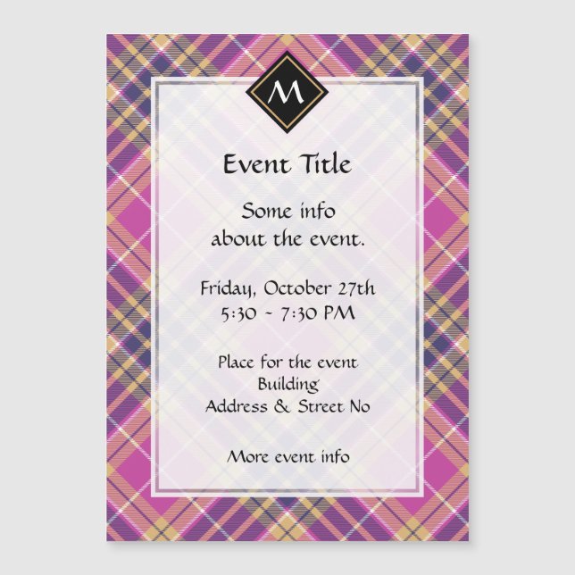 Pink, Gold and Blue Tartan (Front)