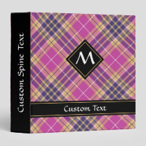 Pink, Gold and Blue Tartan 3 Ring Binder