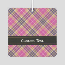Pink, Gold and Blue Tartan Air Freshener
