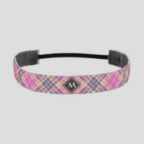 Pink, Gold and Blue Tartan Athletic Headband