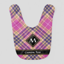 Pink, Gold and Blue Tartan Baby Bib