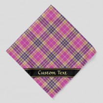 Pink, Gold and Blue Tartan Bandana