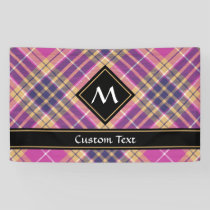 Pink, Gold and Blue Tartan Banner