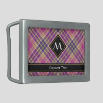 Pink, Gold and Blue Tartan Belt Buckle