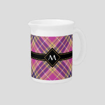 Pink, Gold and Blue Tartan Beverage Pitcher