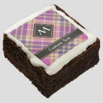 Pink, Gold and Blue Tartan Brownie
