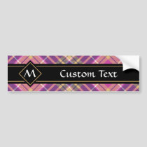 Pink, Gold and Blue Tartan Bumper Sticker