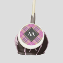 Pink, Gold and Blue Tartan Cake Pops