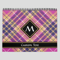 Pink, Gold and Blue Tartan Calendar
