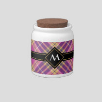 Pink, Gold and Blue Tartan Candy Jar