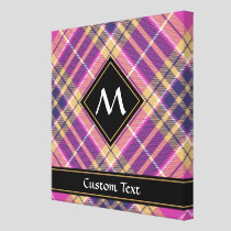 Pink, Gold and Blue Tartan Canvas Print