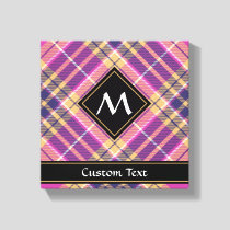 Pink, Gold and Blue Tartan Canvas Print
