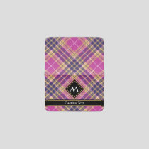 Pink, Gold and Blue Tartan Card Holder