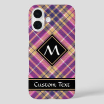 Pink, Gold and Blue Tartan iPhone 16 Case