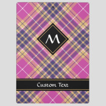 Pink, Gold and Blue Tartan Clipboard