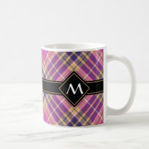 Pink, Gold and Blue Tartan Coffee Mug