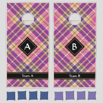 Pink, Gold and Blue Tartan Cornhole Set