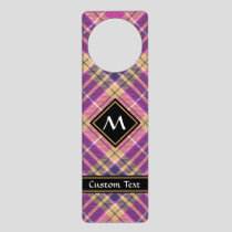 Pink, Gold and Blue Tartan Door Hanger