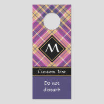 Pink, Gold and Blue Tartan Door Hanger