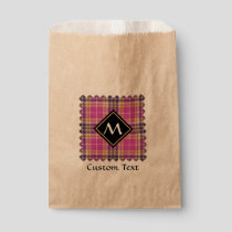 Pink, Gold and Blue Tartan Favor Bag