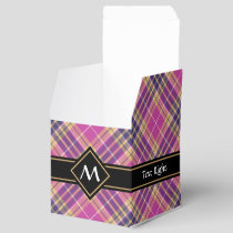 Pink, Gold and Blue Tartan Favor Box