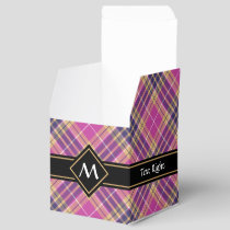 Pink, Gold and Blue Tartan Favor Boxes