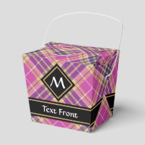 Pink, Gold and Blue Tartan Favor Boxes