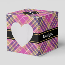 Pink, Gold and Blue Tartan Favor Boxes