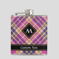 Pink, Gold and Blue Tartan Flask