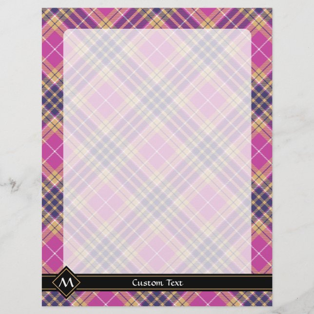 Pink, Gold and Blue Tartan Flyer (Front)