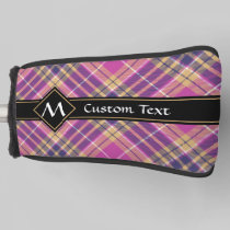 Pink, Gold and Blue Tartan Golf Head Cover