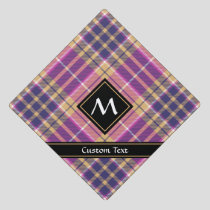 Pink, Gold and Blue Tartan Graduation Cap Topper